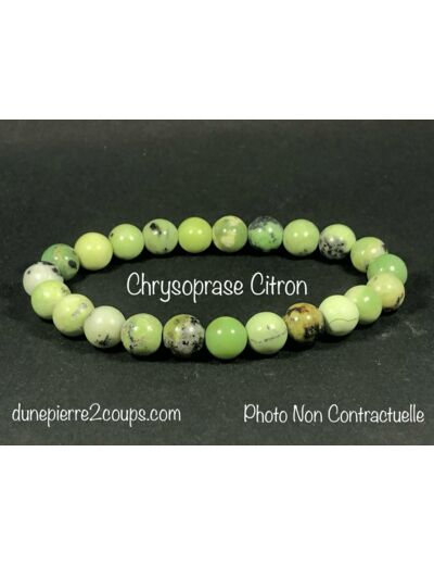 Bracelet Chrysoprase Citron  8mm
