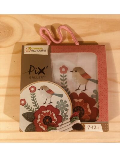 Kit DIY broderie oiseau / nature - Avenue mandarine