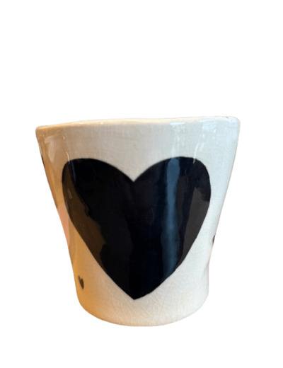 Tasse céramique - Coeur noir - Bella M