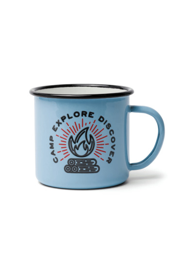 Mug en émail Camp Explore Discover Blue GENTLEMEN'S HARDWARE