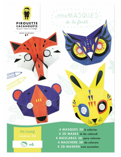 Kit créatif - masques forêt - pirouette cacahouète