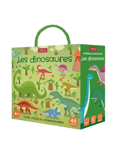 Q-box - puzzle, livre, figurines - Les dinosaures - SASSI