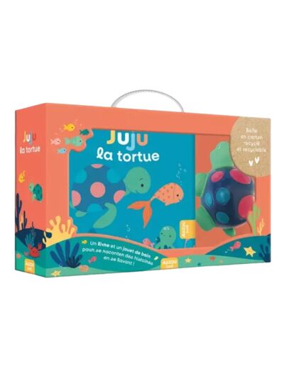 Mon premier livre de bain - Juju la tortue (valisette carton) - Auzou