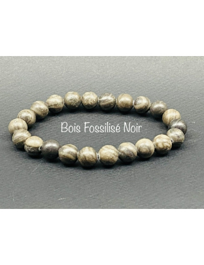 Bracelet Bois Dentelle Noir 8mm