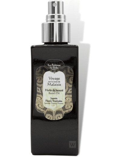 La Sultane de Saba - Huile de beauté Jasmin et Fleurs Tropicales, 100ml - Voyage sur la route de Malaisie