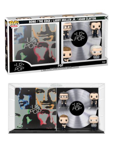 U2 pack 4 figurines POP! 46 Albums DLX Vinyl POP 9 cm