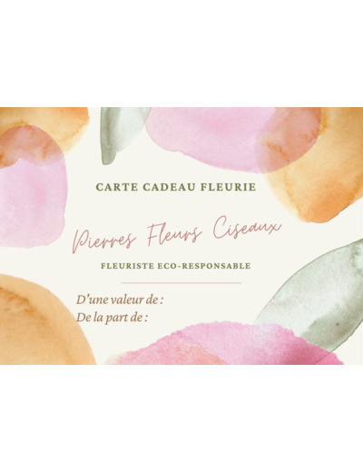 Carte cadeau fleurie