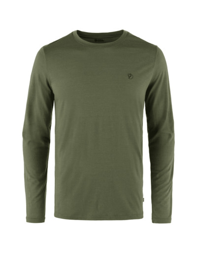 T-Shirt Mérinos Homme Abisko Wool LS 625/Laurel Green FJÄLLRÄVEN