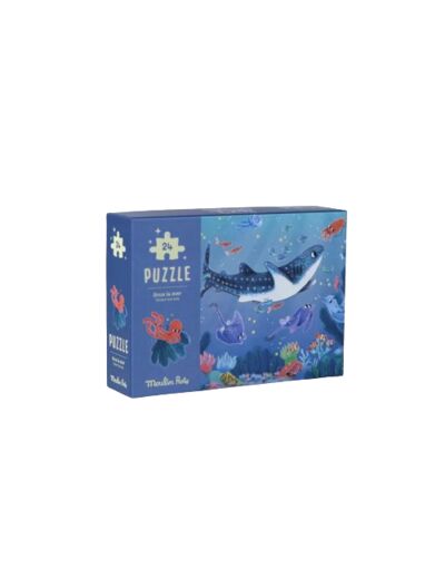 Puzzle phosphorescent Sous la mer (24 pièces) - Les aventures de Paulie - Moulin roty