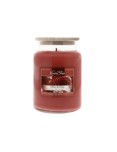 Bougie Cire Colorée 670 g Délice de Fraise