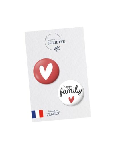 Lot de 2 magnets - Happy family - Maison joliette