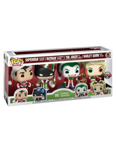 DC - POP - Super Heroes Holiday 4 PACK Sp. Edition