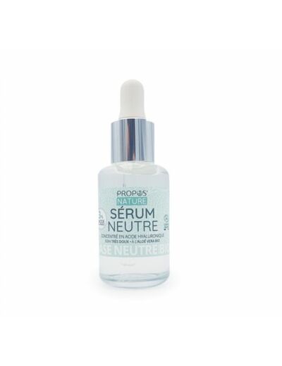 Serum neutre bio - acide hyaluronique - 30 ml -Propos nature