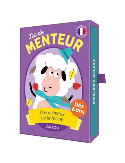 Jeux de cartes - jeu de menteur des animaux de la ferme - Auzou