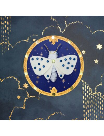 Coffret fabrication papillon de nuit en feutrine et 1 livre - L'atelier imaginaire