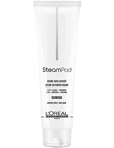 L'Oréal Professionnel Steampod Crème de Lissage Vapo-activée pour Cheveux Epais, 150 ml Pack 2019