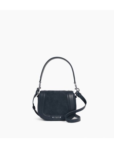 Petit sac à bandoulière Ella en cuir grainé et nubuck