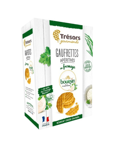 Gaufrettes Apéritives - boursin ail et fines herbes - Trésors gourmands