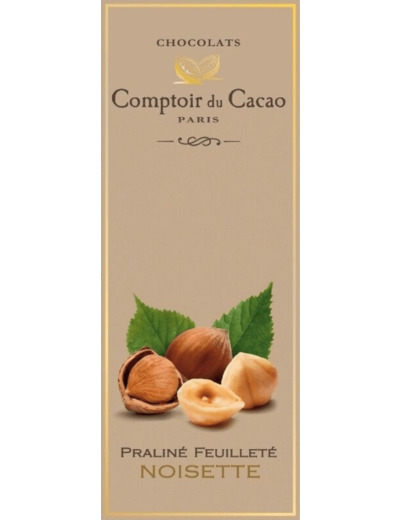 Tablette Praliné Feuilleté Noisette - Comptoir du Cacao