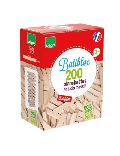 Batibloc – 200 planchettes en bois – Vilac