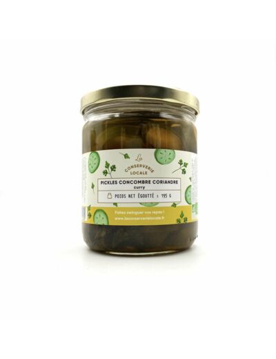 Pickles Concombre Coriandre Curry BIO 195g