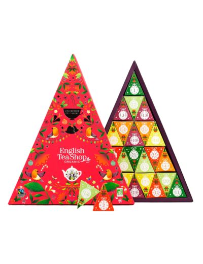 Calendrier de l’Avent triangle rouge 25 sachets bio - English tea shop