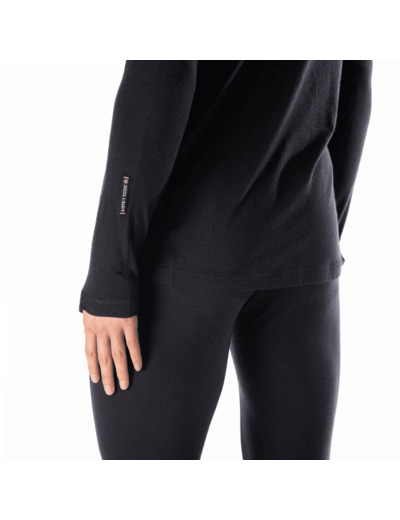 Sous-Pull Mérinos Femme Boulder 125 Crew L/S Black ARTILECT