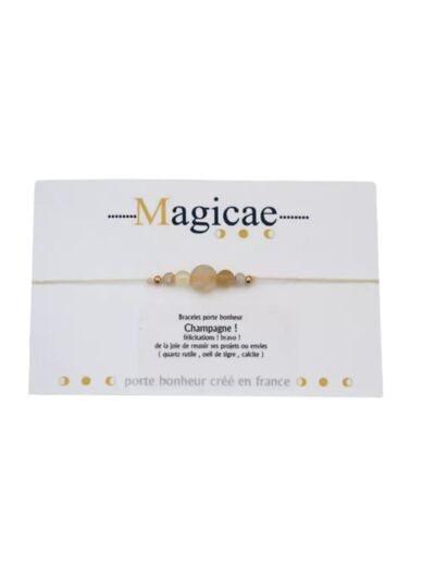 Bracelet porte bonheur - Champagne - Magicae