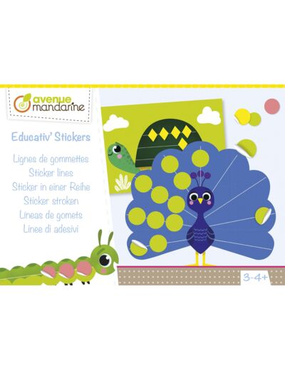 Lignes gommettes educative stickers - boite créative - Avenue Mandarine
