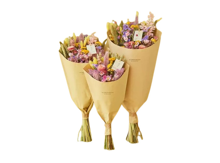 Bouquet des champs fleurs séchées - Taille M - Lila