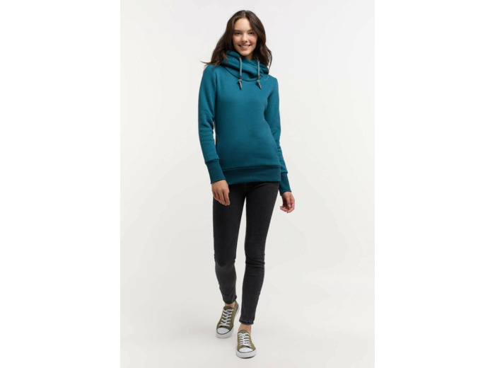 Sweat Femme à Capuche Végan Gripy Bold Petrol RAGWEAR