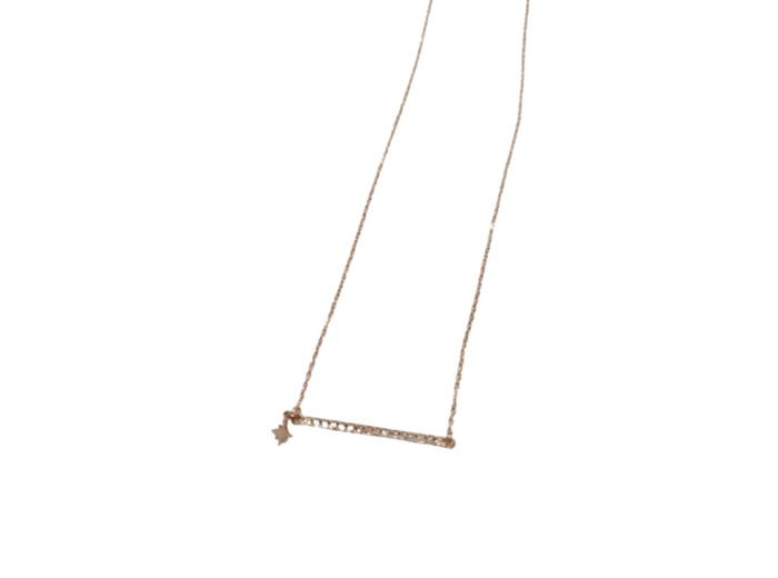 Collier étoile strass doré