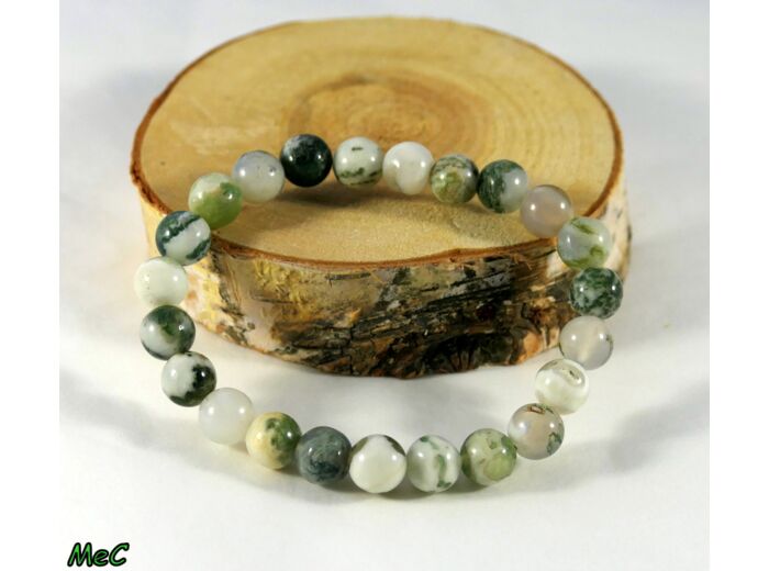 Bracelet agate mousse XL