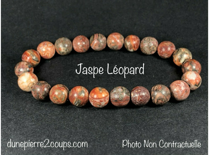 Bracelet Jaspe Léopard 8mm