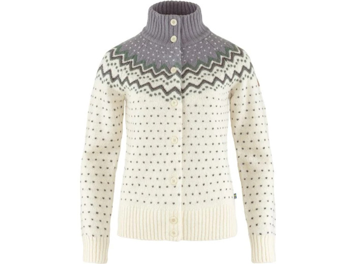 Gilet Femme Ovik Knit Chalk White-Flin FJÄLLRÄVEN