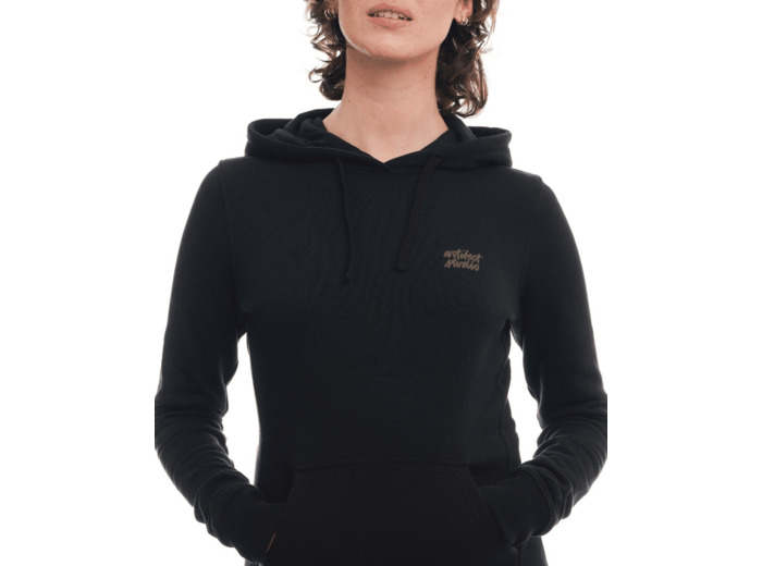 Sweat à Capuche Femme Coton Organique Echo Canyon Black ARTILECT