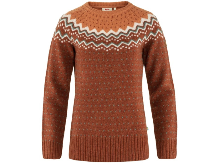 Pull Femme Övik Knit Sweater 215-242/Autumn Leef-Desert Brown FJÄLLRÄVEN