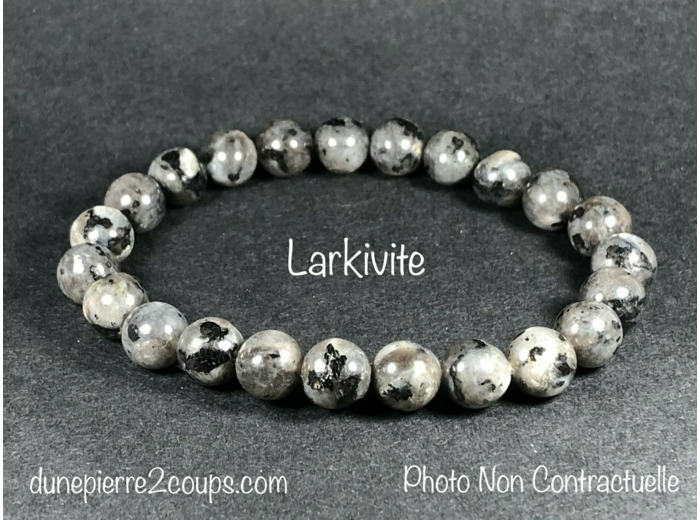 Bracelet Larvikite - Labradorite Norvégienne 8mm