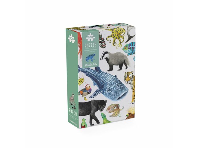 Puzzle Les animaux du monde (200 pièces) Tout autour du monde