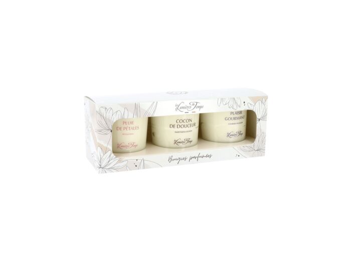 Coffret N°6 Traditionnel 3 bougies x 90 g