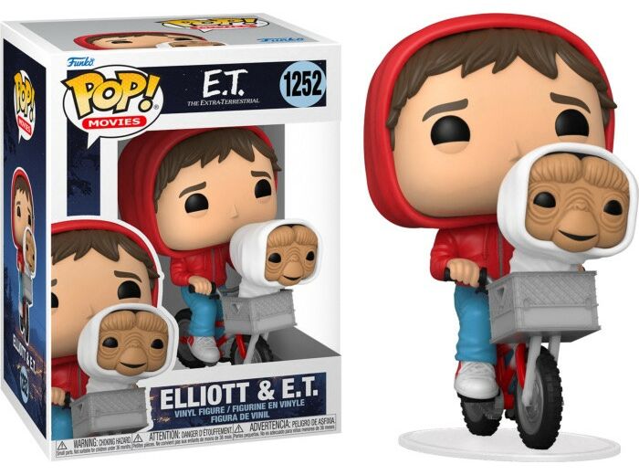 E.T. 40Th Anniversary - POP N° 1252 - Elliot w/ET in Bike Basket FUNKO