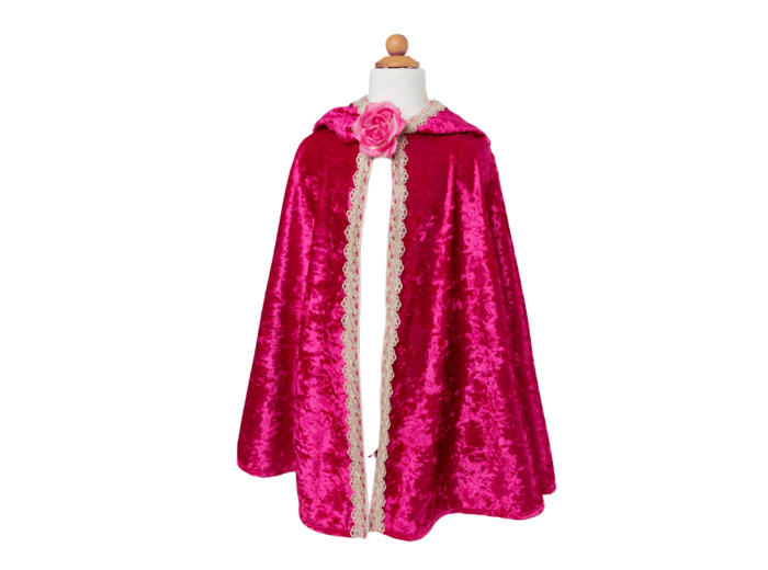 Cape Princesse Velours Fushia 5/6 Ans