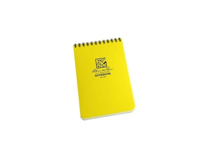 CARNET 11.7X17.7 cm  64 pages, spirale verticale jaune