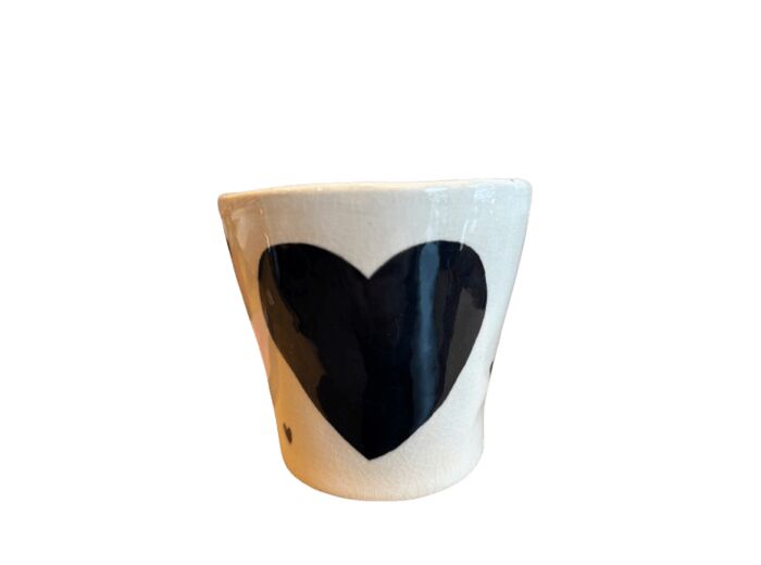 Tasse céramique - Coeur noir - Bella M