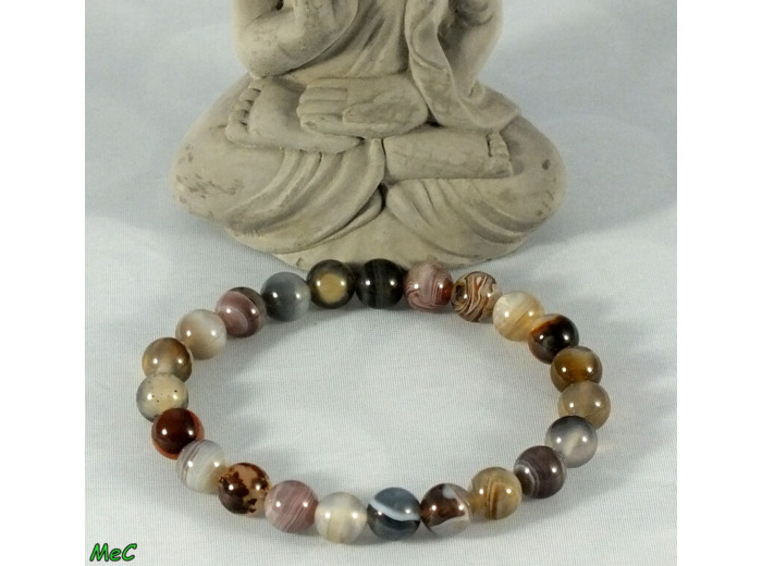 Bracelet agate du Botswana