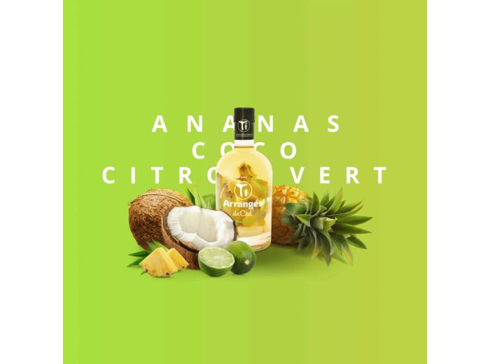 Rhum arrangés 70 cl – Ananas coco citron vert – Ti ced