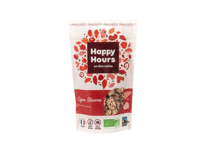 Sachet bio Cajou Sésame Miel - Happy hours bio