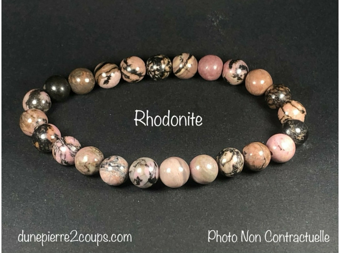 Bracelet Rhodonite  8mm