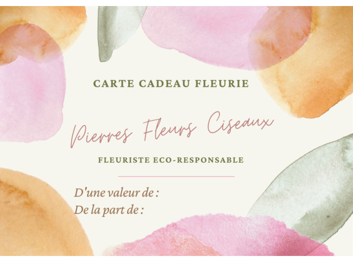 Carte cadeau fleurie