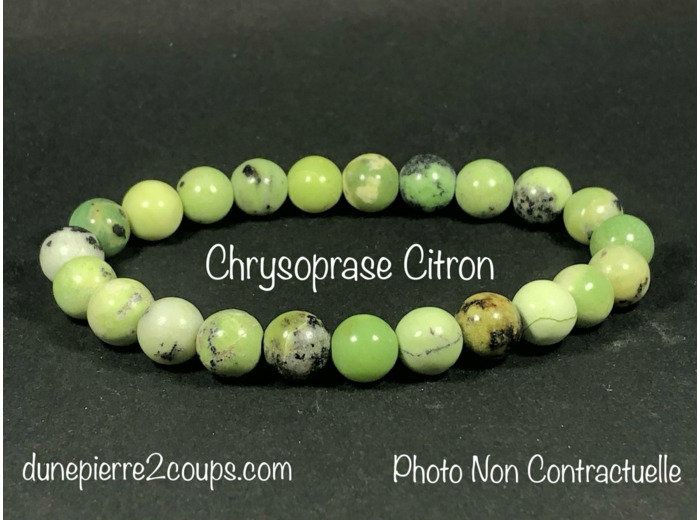 Bracelet Chrysoprase Citron  8mm